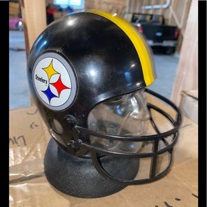 Steelers football plastic coin bank